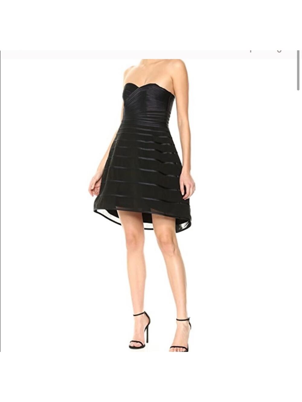 NWT Halston Heritage Strapless Fit-and-Flare Bustier Dress (Size 6)